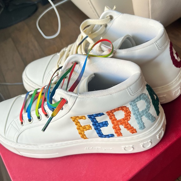 Ferragamo Mid Cut Sneaker - Multicolor - Picture 2 of 7